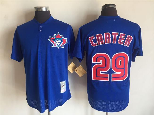 2017 MLB Toronto Blue Jays #29 Joe Carter Blue Throwback Jerseys